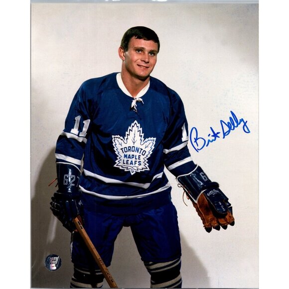 BRIT SELBY Signed 8x10 Toronto Maple Leafs Autographed Photo - COA Frozen Pond - Picture 1 of 2